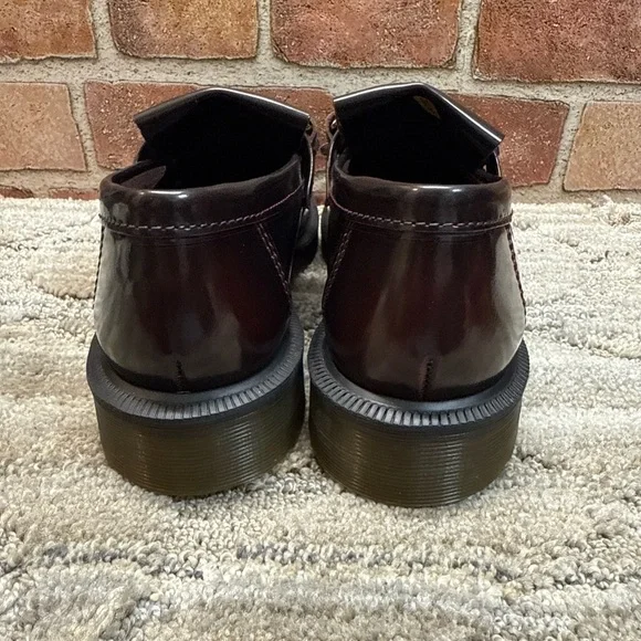 Dr martens Adrian snaffle leather cherry red loafers women Sz 7 - Picture 4 of 14